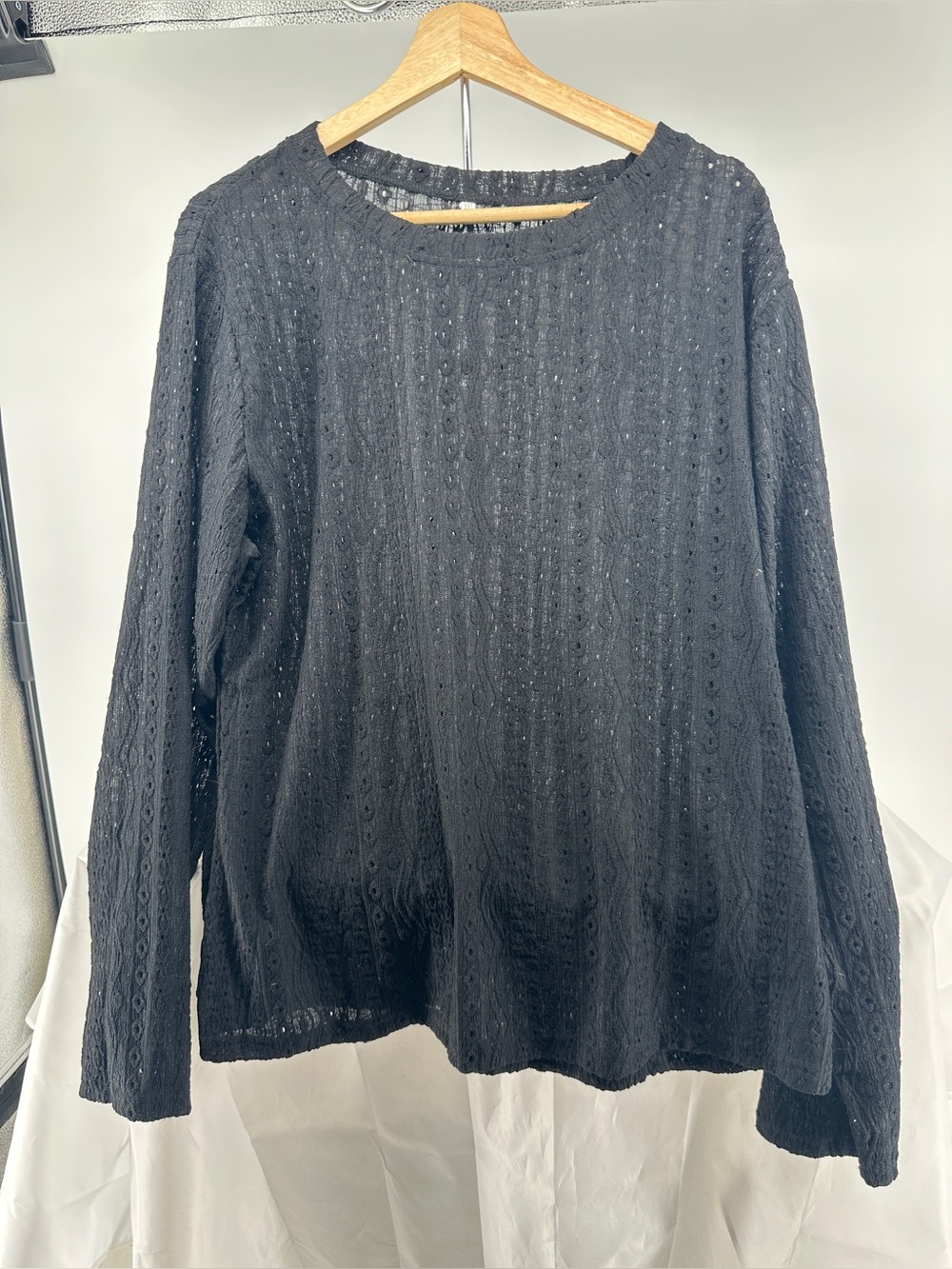 NWT Black nace style crochet sweater